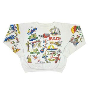 Vintage American Athlete 1989 Tobico Wisconsin City AOP Sweatshirt - Size XL